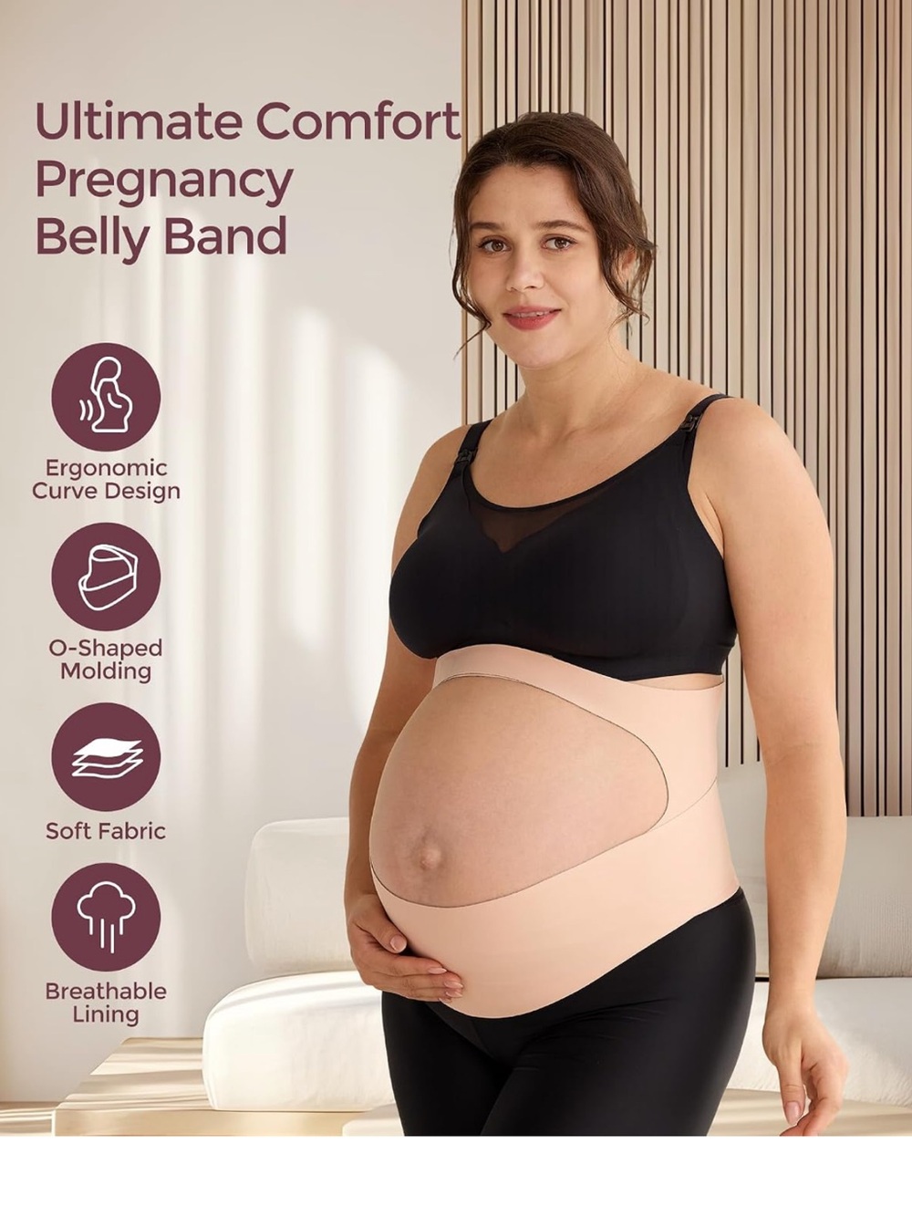 Pregnancy Belly Support Band - Nude Maternity Support